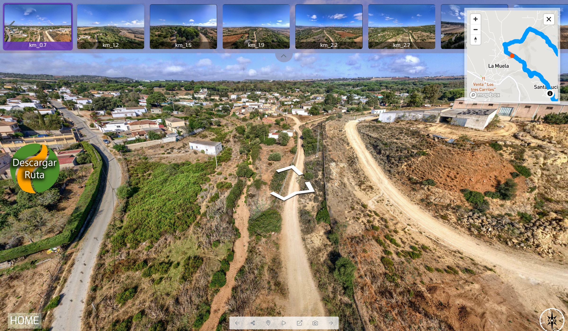 recortes de Google Street View en los senderos digitales